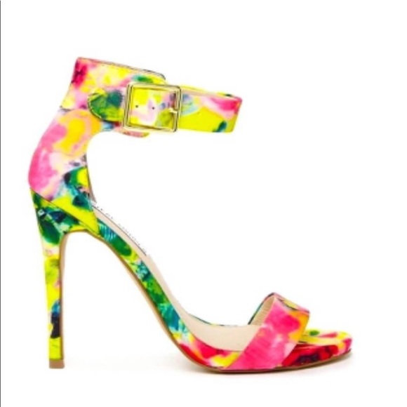 Massimo Floral Strappy Heels - Picture 1 of 8